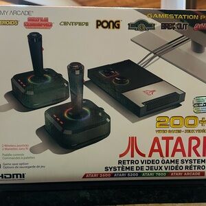 Retro Video Game System - Black ATARI
